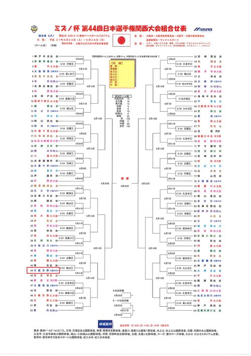 選手権対戦表（日付・球場入）